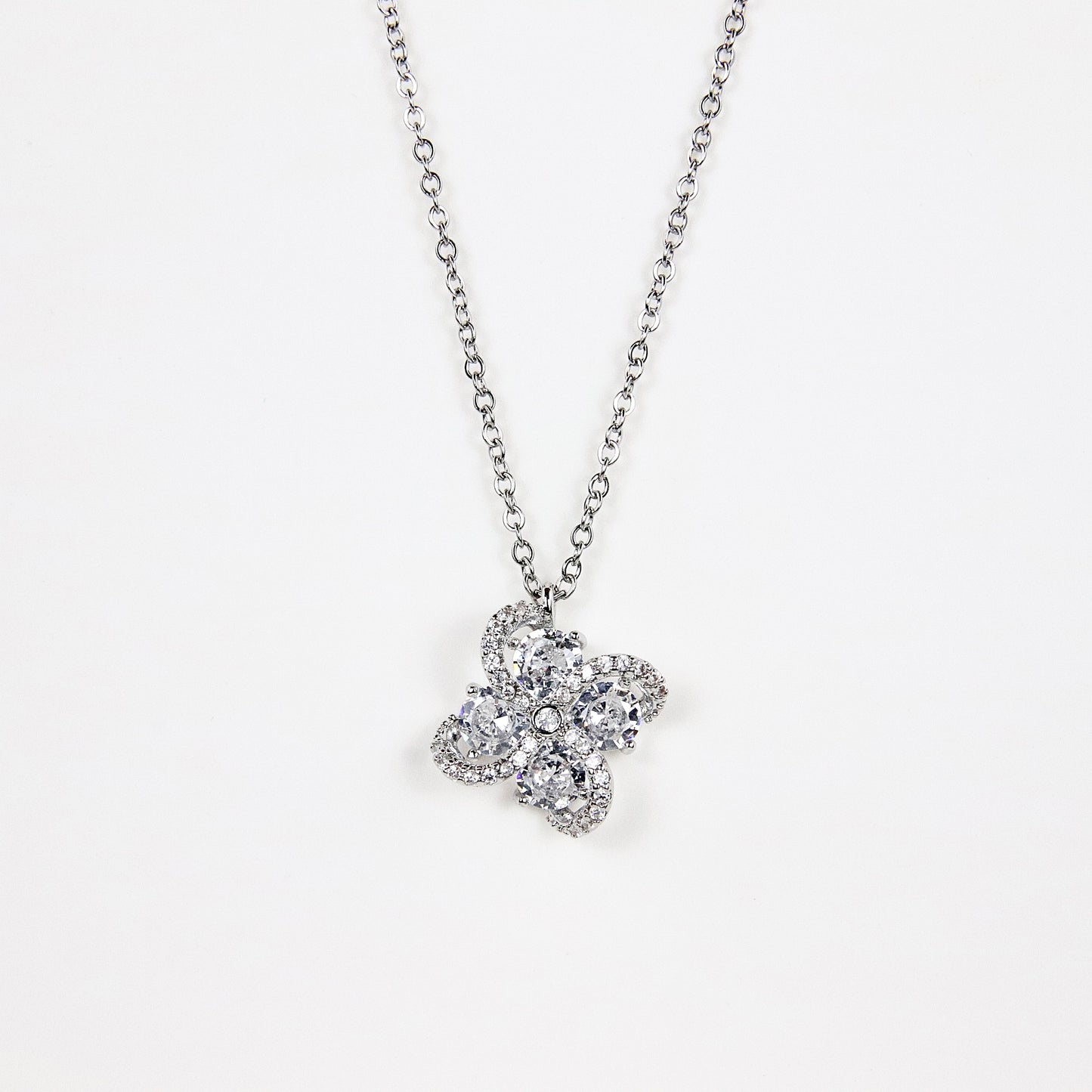 Ciondolo Quandrifolio Cristallino portafortuna