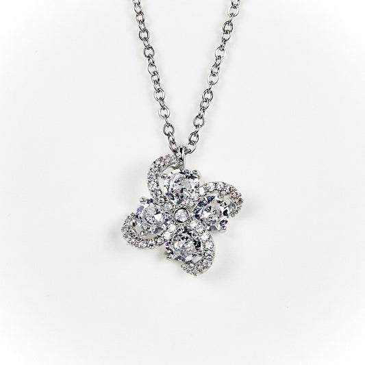 Ciondolo Quandrifolio Cristallino portafortuna