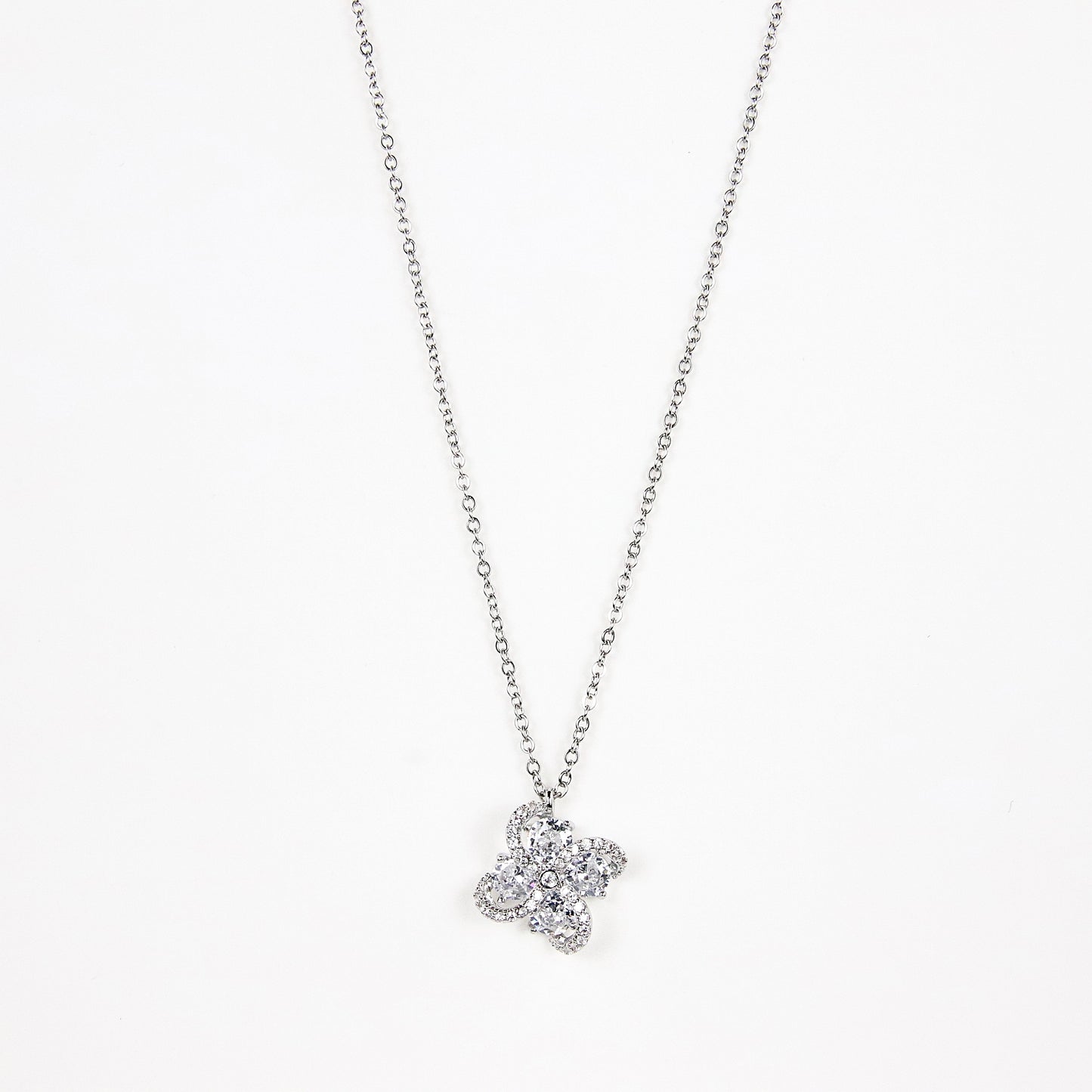 Ciondolo Quandrifolio Cristallino portafortuna