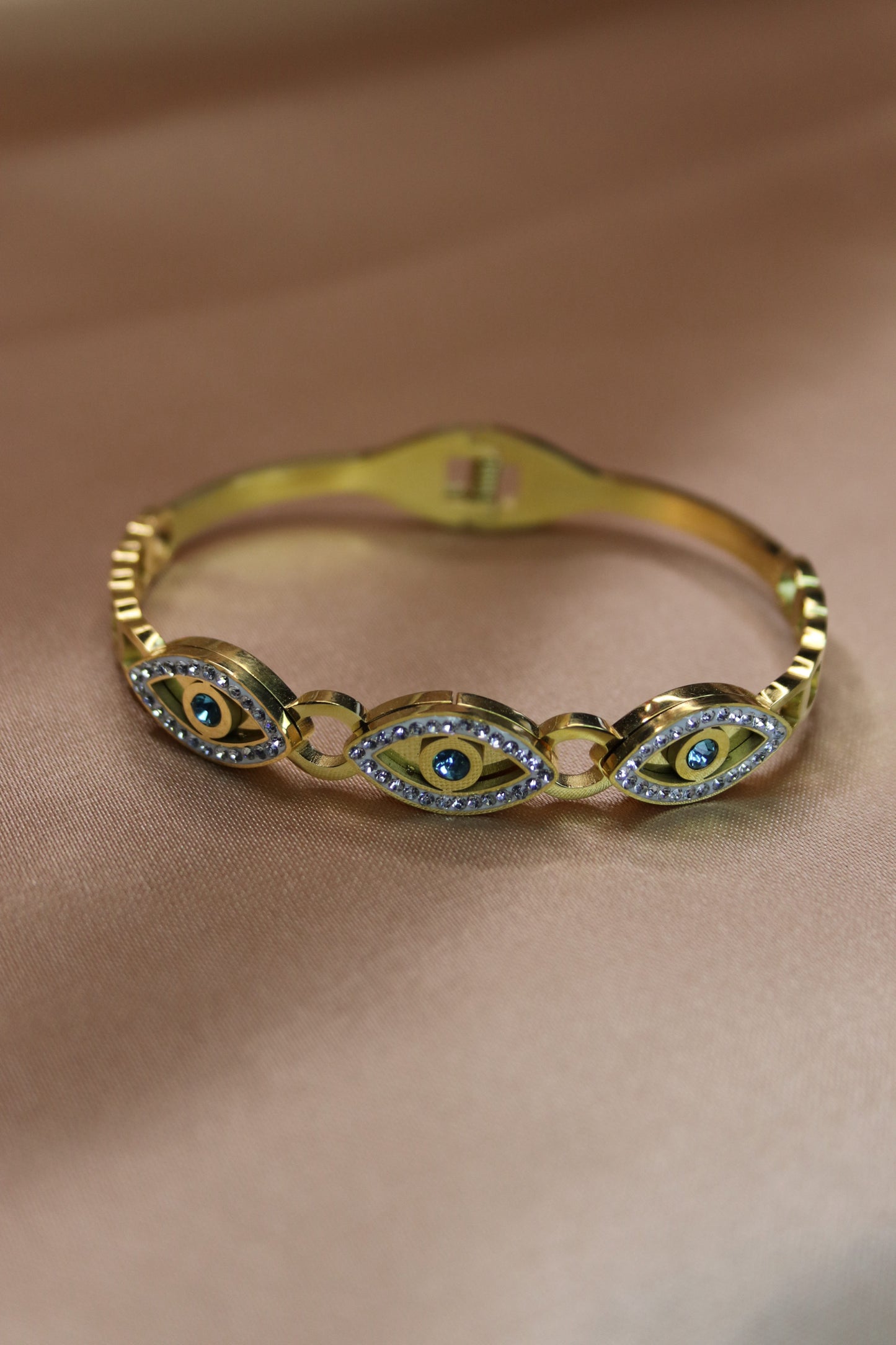 Bracciale di occhi di Fatima diamantato