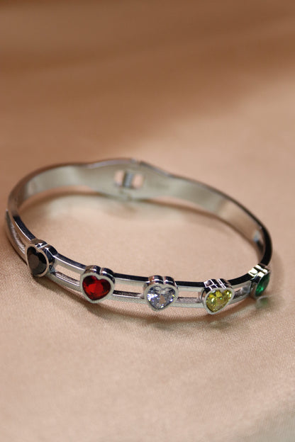 Bracciale con cuori di diamanti